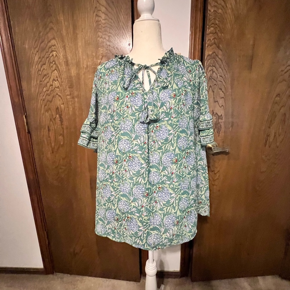 Floral Green Women's Top